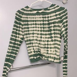 Victoria’s Secret Pink green and white long sleeve